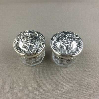 'Paul and Virginia' Foster & Bailey powder jars, c. 1905