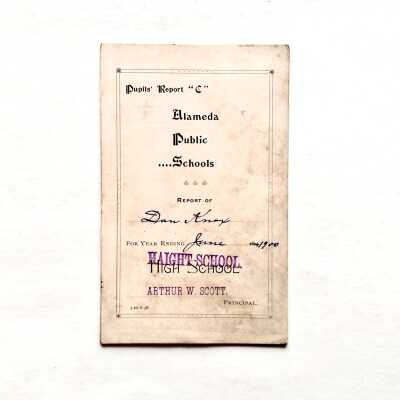 Haight School Report Card for Daniel Knox, 1900