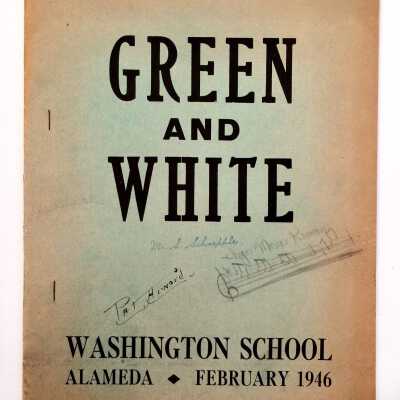 Washington School 'Green and White' newsletter, February 1946