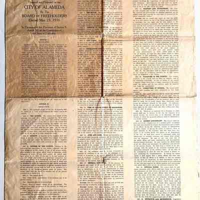 Proposed new charter for the City of Alameda, May 23, 1916