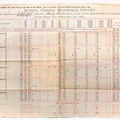 School Census Marshal's Report, 1890