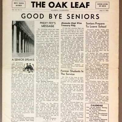 Alameda High School Newsletter 'The Oak Leaf', June 1943