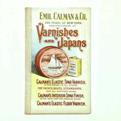 'Varnishes and Japans' advertising card for E. B. Dunning, 1902