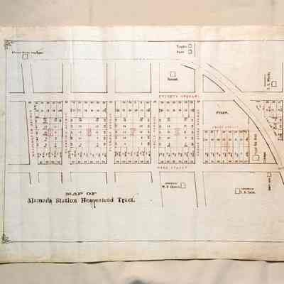 Prototype Map for 'Map Alameda Station Homestead Tract', 1870s