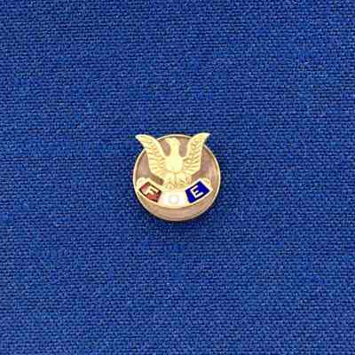 Eagles Lodge lapel pin of Fred W. Krueger, before 1994