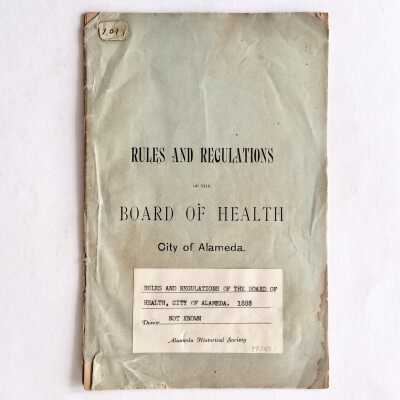 'Rules and Regulations', Board of Health, 1888