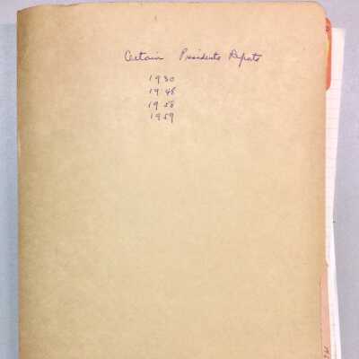 Folder with papers of the Adelphian Club, 1919-2003