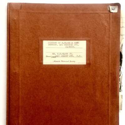 Typed History of N. Clark and Sons Pottery and Works, 1952