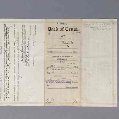 Deed of Trust, for property Corner Lincoln Ave and St. Charles Street, 1926
