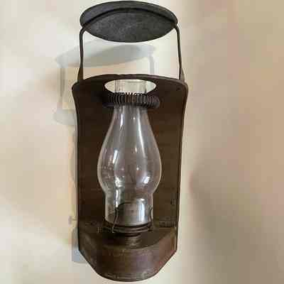 Wallmounted hanging lantern-style lamp, c. early 1900s