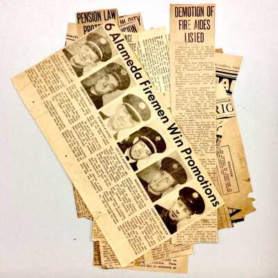 Clippings relating to the Fire Department, 1930s-1960s