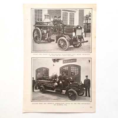 Illustration of the Packard Hose & Chemical combination before Webb Ave. station, c. 1915