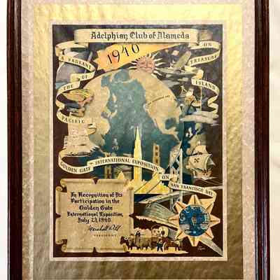 Certificate participation Golden Gate International Exposition, 1940