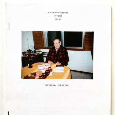 Biographical Sketch of William Hayes McFarland (1917-2002), 2002-2005