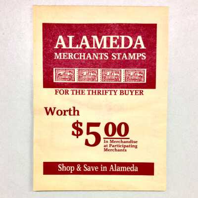 Unused Alameda Merchant Stamps Booklet, between 1921-1992