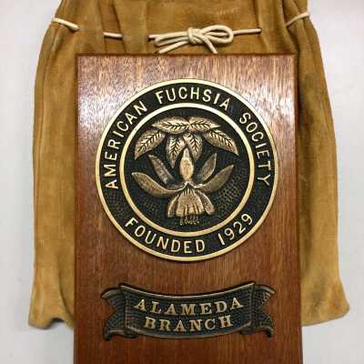 Plaque of the Alameda Branch of the American Fuchsia Society, 1959