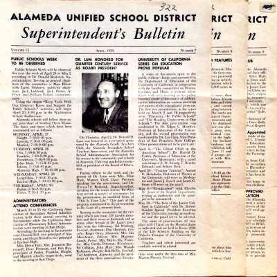 Alameda Unified School District Superintendent Bulletins, April-June 1959