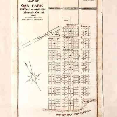 Map of Oak Park Tract, Paru / Grand / Bay (Dayton) / Central, 1876