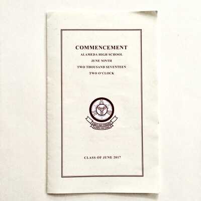 Program commencement 2017, Alameda High School