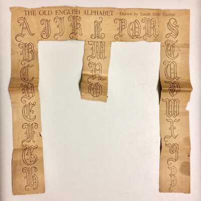 Newspaper Clipping of Decorative Letters, early 1900s