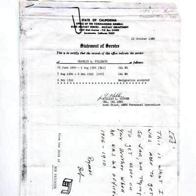 Clippings about Civil War service of Charles Follrath, 1980