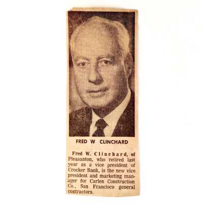 Clipping about 'Fred W. Clinchard', prior 2002