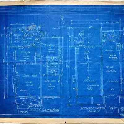 Blueprints for a house, Paul R. Anderson builder, 1935