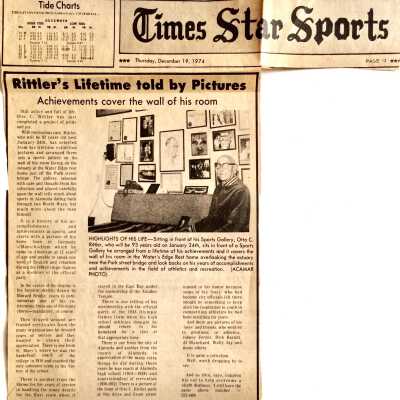 Article about Otto Rittler - 'Rittler's Lifetime Told by Pictures', 1974
