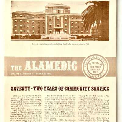'The Alamedic', Bulletin of the Alameda Hospital, 1966