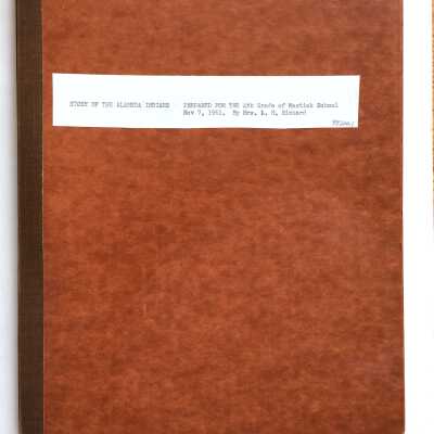 Typed report 'Story of the Alameda Indians', by Mrs. L. H. Richards, 1961