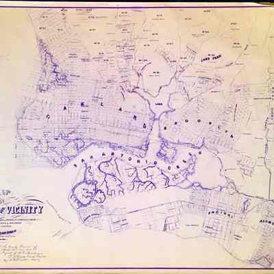 Maps of Oakland and Vicinity, prior to excavation of Estuary, 1883