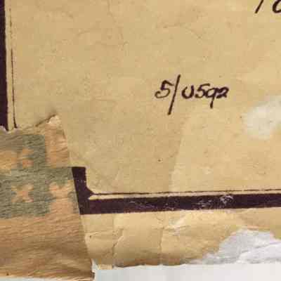 A: detail of repair and white mark on top of 75 c.