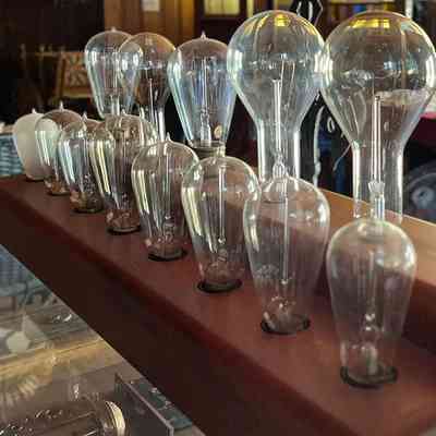 Clear glass 'Mazda' light bulbs from the Meyers House, prior to 1920