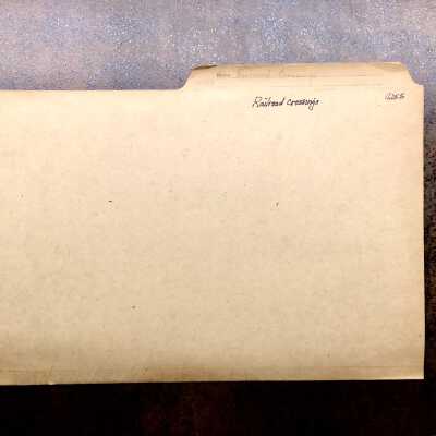 Folder with correspondence re Railroad crossings, 1919-1920
