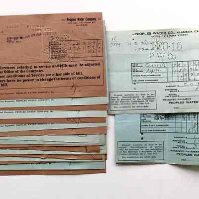 Receipt from People's Water Company for Nelson Hawks, 1529 Sixth Street, 1915