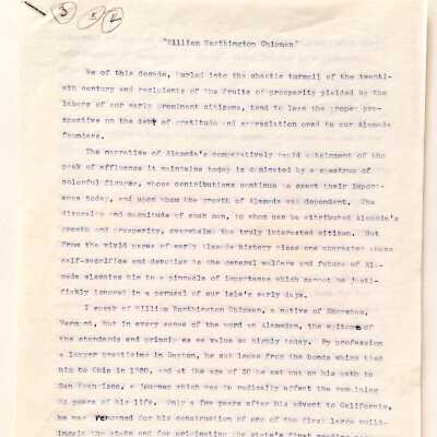 'William Worthington Chipman', typed biographical sketch, prior to 1971