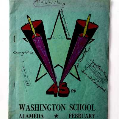 'Green and White' Washington School newsletter, February 1945