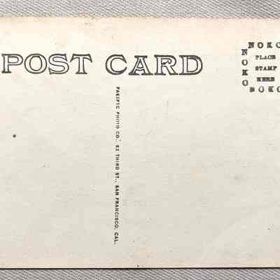 Verso of Neptune Beach Entrance postcard