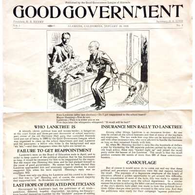 Flyer 'Good Government', recall Mayor Henning, Councilman Brodersen, 1932