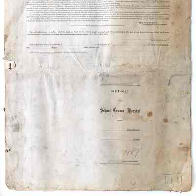 School Census Marshal's Report, 1887