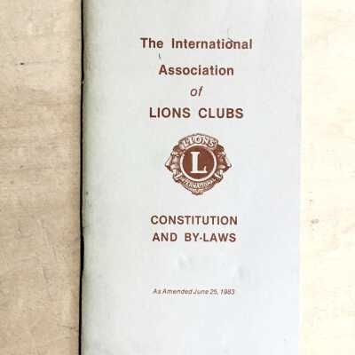 By-laws booklet of the Lions Club, 1983