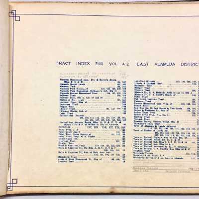 21.42.1B Tract index East Alameda (Vol.A-2)