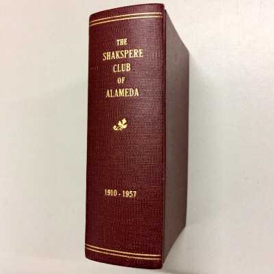 Minutes of the Shakspere Club, 1910-1957