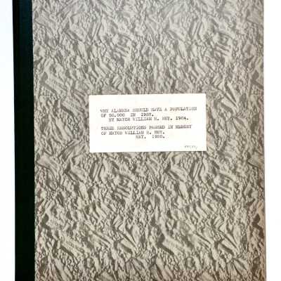 Typed Resolution with photo about the death of W. H. Noy, 1920
