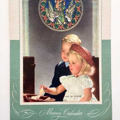 Calendar with memo pad from Fowler-Anderson Funeral Directors, 1950