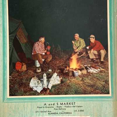 Calendar distributed by A & S Market, 1958