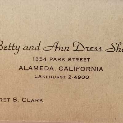 Advertising Notebook from the "Betty and Ann Dress Shop", 1945-1946