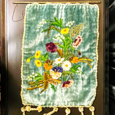 Embroidered wall hanging, c. 1890