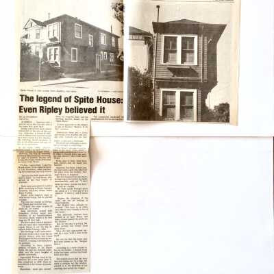 Newspaper Clipping 'The Legend of the Spite House', 1986