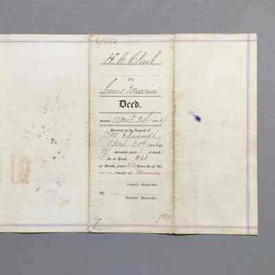 Deed, property on Webb Ave, west of Everett Str., 1884